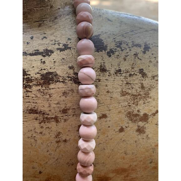 Jay King Necklace Sterling Silver and Pink Jasper Beaded - Picture 4 of 6